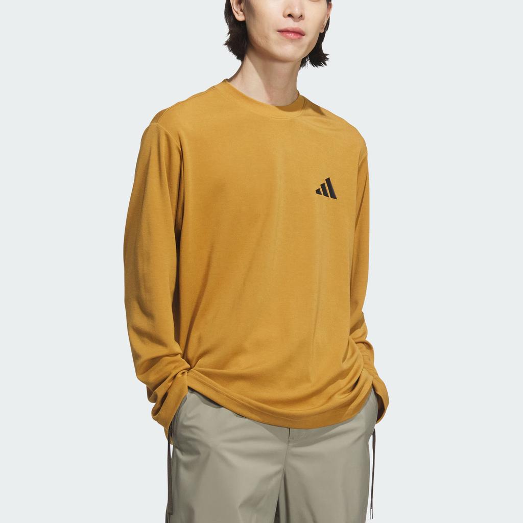 Adidas M Th Ls Sports Casual Loose Long Sleeve T-Shirt Men Tops Light-Brown JY6945