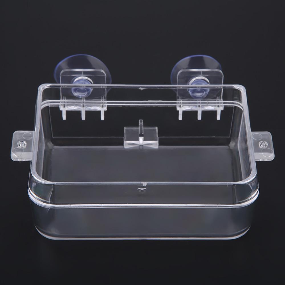 Transparent Worm Feeding Basin ABS Reptile Food Bowl Convenient Anti Escape Feeder Lizard