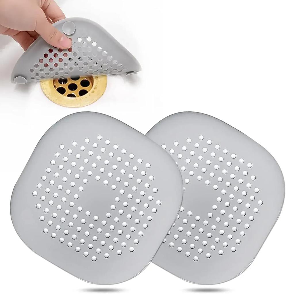4pcs Hair Filter Shower Drain Plug Kitchen Sink Filter Sink Strainer Bathtub Shower Floor Drain Stopper Home Shower Accessories