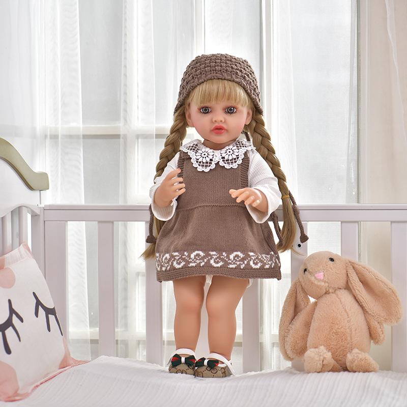 55Cm Soft Rubber Simulation Rebirth Doll Russian Conversation Vinyl Doll Children's Doll Toy