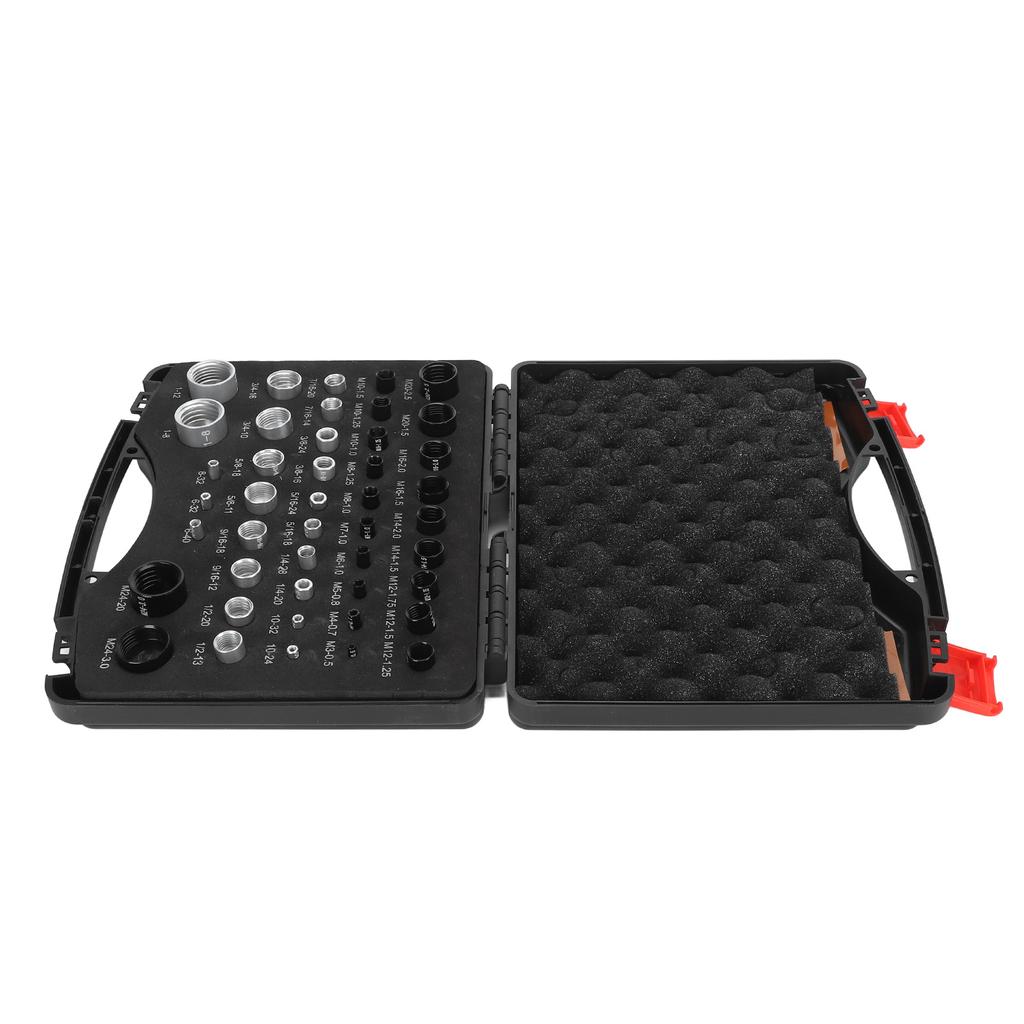 44 STÜCKE Mutter- und Bolzengewindeprüfer Aluminiumlegierung Zoll und metrisch Hohe Genauigkeit Bolzenmutter