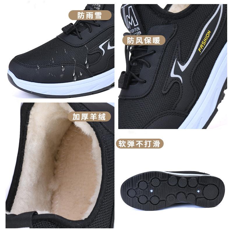 Hausschuhe für Herren Winter neu Samt warme Herren Baumwollschuhe mit weichen Sohlen und bequeme Vater Baumwollschuhe für Herren