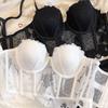 Transparent Lace Corset Mesh Dot Slim Crop Tops Sweet Lace Flower Camisole  Ladies