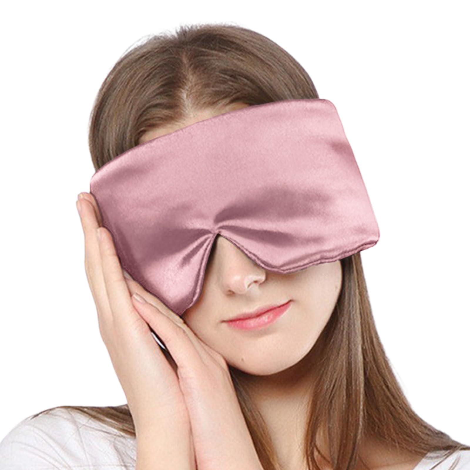 

Shantia Eye Made of Natural Light Comfortable No Soft to the High Adjustable Size Mask, Silk, Blocking, Sleep, Breathable, Pressure, Touch, Moisture, розовый