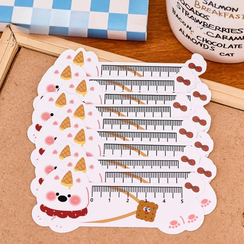 14 Pcs Cute Cartoon Ruler Bookmark Creative Animal Paper Bookmark Student Kid Stationery School Supplies