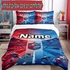 3pcs Duvet Cover Set (1*Duvet Cover + 2*Pillowcase, Without Core), Custom Name NFL Pattern Bedding Set, Home Bedroom Decor Gift