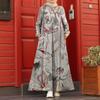 Muslim party long skirt, Muslim women's robe, casual and loose, light and breathable, soft and comfortable, suitable for fashion and tradition,