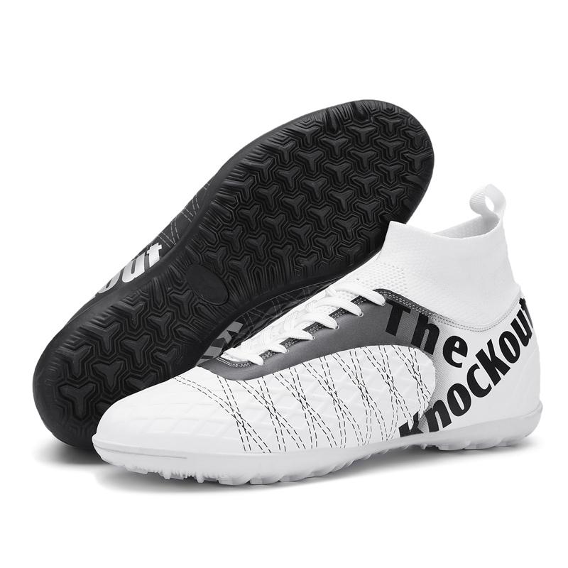 

31-48 Высококачественные молодежные футбольные бутсы со сломанными заклепками, мужские резиновые бутсы на мягкой подошве со шнуровкой, большие размеры 45