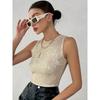 Women Fashion Sequins Slim Fit Sleeveless Cropped Casual Tank Top