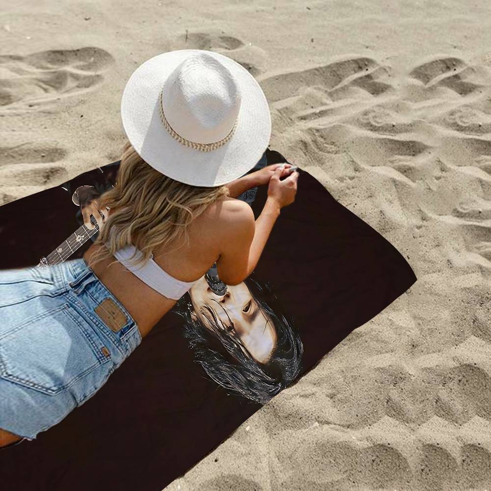 S-Suga Kpop A-Agust D Microfiber Printed Beach Towel Mountain Climbing Yoga Beach Swimming Running Absorbent Soft Towel