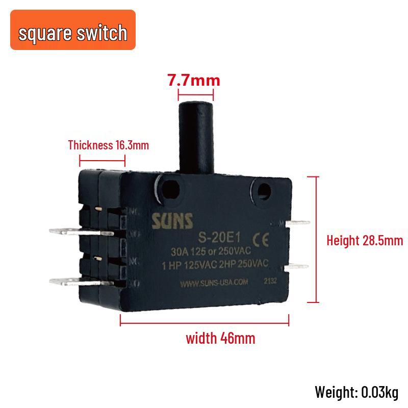 Baiyun BF521 Refurbished Floor Scrubber Brush and Wiper with Square Switch Button Universal Accessory