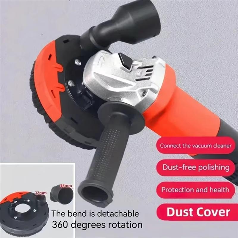 A25F-Angle Grinder Dust Cover Shroud Angle Grinder Grinding Cutting Dust Shroud Concrete Stone Dust Collection Cover