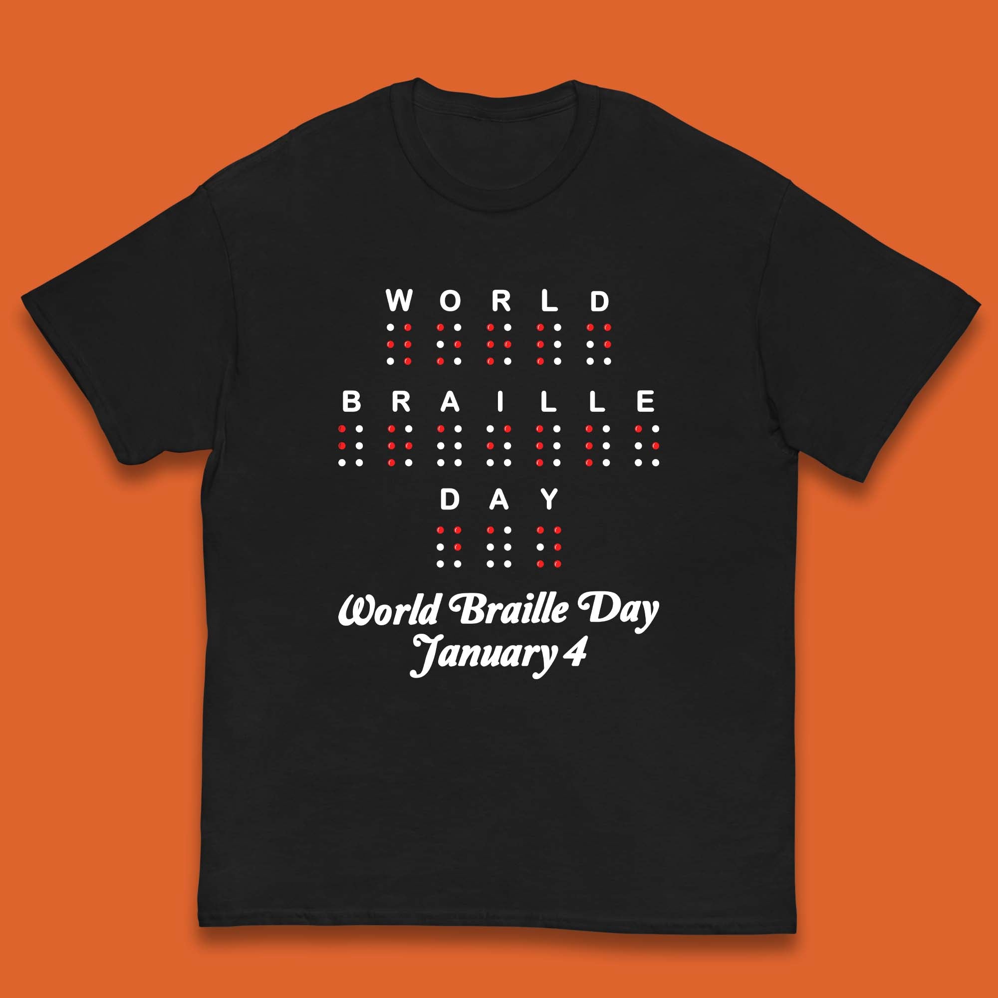 

World Braille Day Kids T-Shirt 100