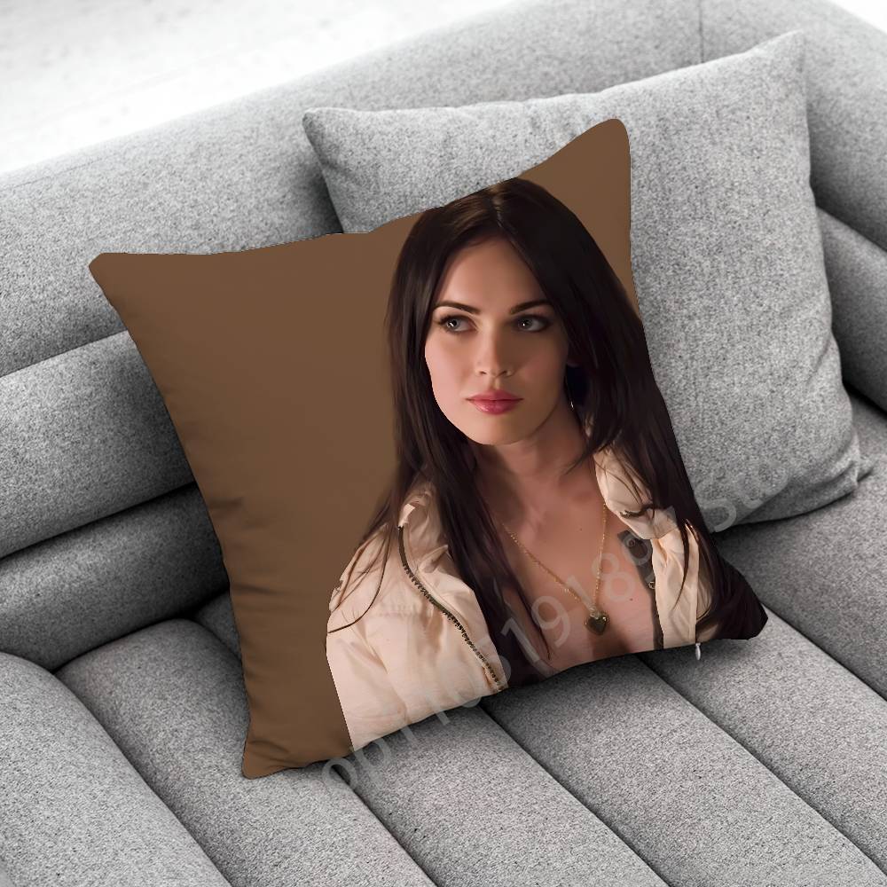 M-Megan Fox Cool Throw Pillow Case For 45x45cm 40x40cm 30x30cm 50x50cm 55x55cm Square Home Pillowcase Case