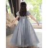 Autumn 2025 Light Luxury Princess Tulle Dress for Girls - Flower Girl, Piano Performance & Catwalk Costume