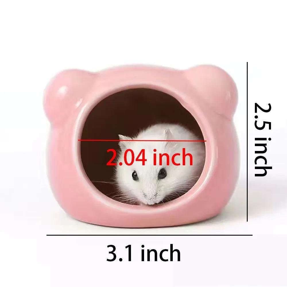 Ceramic hamster nest  summer cooling nest  golden bear summer retreat  ice bed nest  small pet  ceramic house