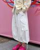 The Museum Visitor Heart Cargo Balloon Skirt (Off White)