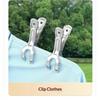 5Pcs Non-Slip Windproof Stainless Steel Laundry Clips Durable for Socks Towels Home Bathroom Balcony Use