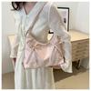 Korean Style Bowknot Faux Leather Tote Bag Versatile Women's Shoulder Handbag CLE