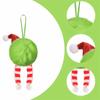 Furry Christmas Ball Lime Green DIY Christmas Tree Decoration Ball 6cm with Bow Christmas Hanging Decorations Navidad