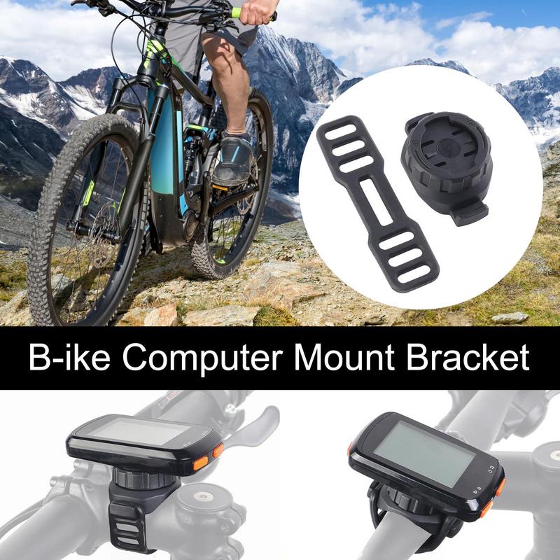 Bicycle Computer Mounting Bracket Made of High-strength Resin and Non-slip Rubber Anti-slip and Shock Absorption Front Bracket
