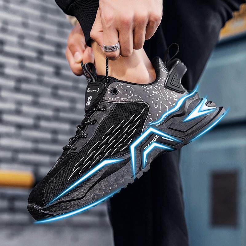 Fashion New Men's 2024 Running Shoes Mesh Surface Breathable Outdoor Sports Shoes Light Casual Shoes Spring and Autumn Designer