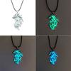 Flame Dragon Animal Necklace Pendant for Women Men Luminous Dragon Necklace Glow Dark  Dragon Jewelry Gifts