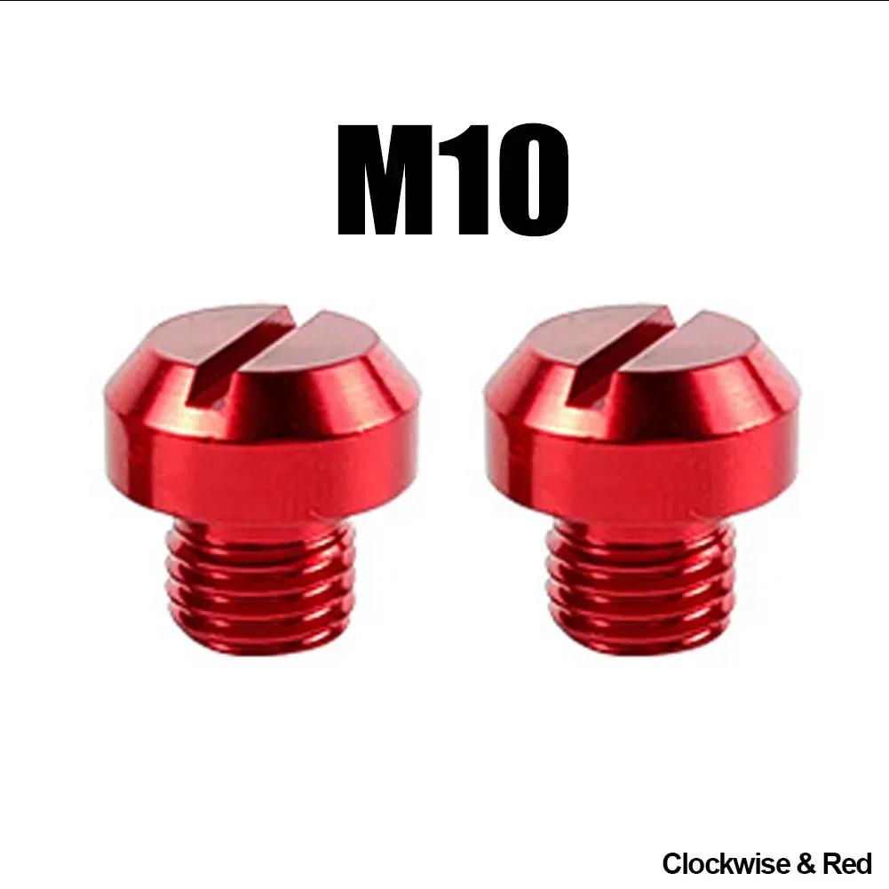 2 Pcs Motorcycle CNC Aluminum M10 X 1.25 Rear View Mirror Hole Plugs Screws Rearview Mirror Holder Anti-Rust
