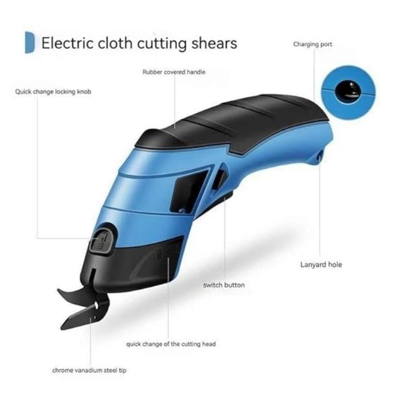 3.6V Multifunctional Electric Scissors Fabric Cutting Machine Leather Scissors Portable Rechargeable Handheld Electric Scissors