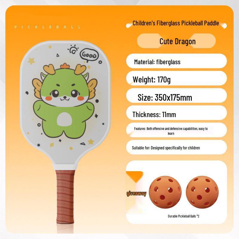 Children's Beginner Pickleball Racket Set - Fiberglass, Official Store Model