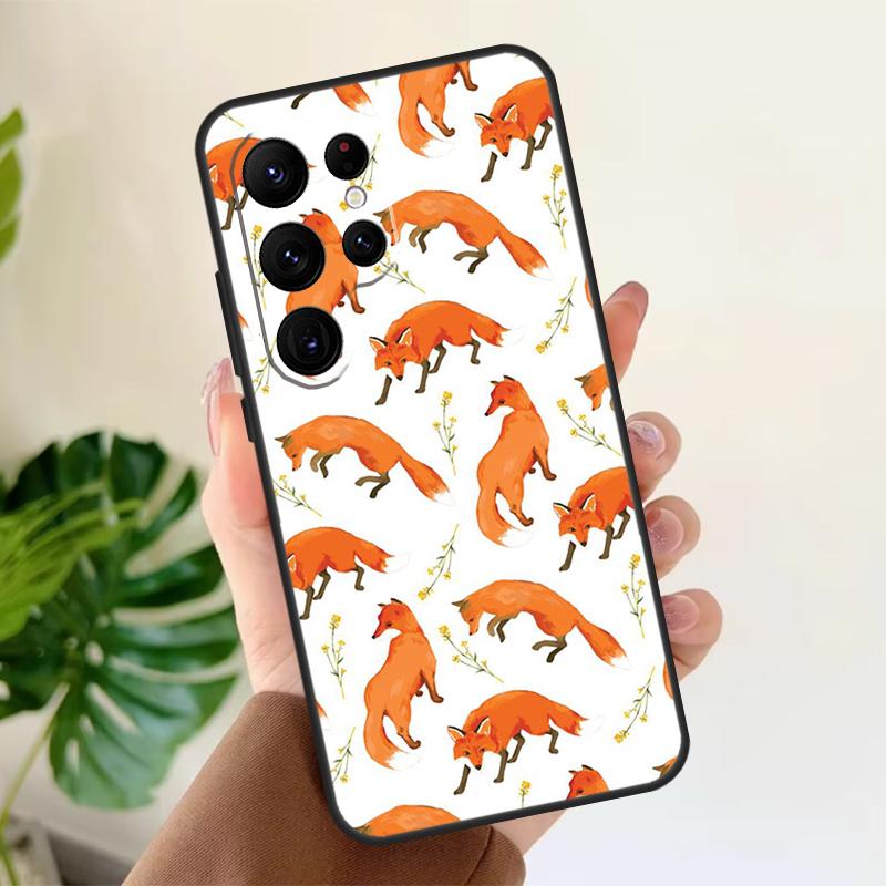 

Cartoon Foxes Animal Soft Case For Samsung Galaxy S24 Ultra S21 S22 S23 S25 Plus S20 FE S9 S10 S23 FE Phone Cover Galaxy S9