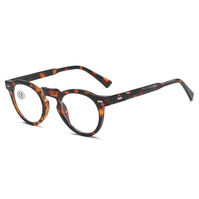 Small-Frame Round Blue Light-Blocking Presbyopia Glasses Men's and Women's Minimalist Versatile High-Definition Reading Glasses