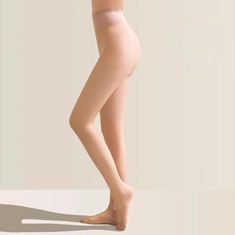 Xu Lu Inspired Women's Sheer Black Velvet Leggings for Autumn/Winter