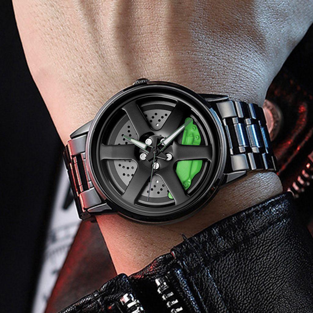VA VA VOOM Personality Trend Boys Student Luminous Watch Darth Vader Wheel Hub Timely Watch