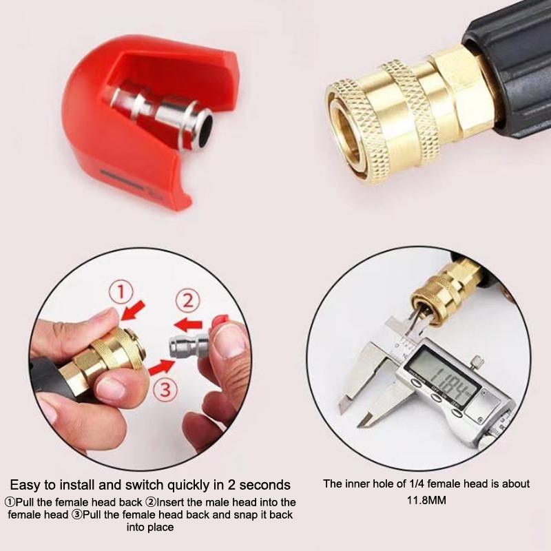 Car Wash Accessories High-Pressure Car Wash Nozzle Water Gun Nozzle Quick Joint Rotary Cleaning Machine Water Gun Head Parts