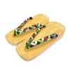 Exclusive Zori Footwear with a Folded Vinyl Perfect for Festivals and Everyday Shippo Pattern Square Shape [momoten] [Amazon Brand] Japanese-Made