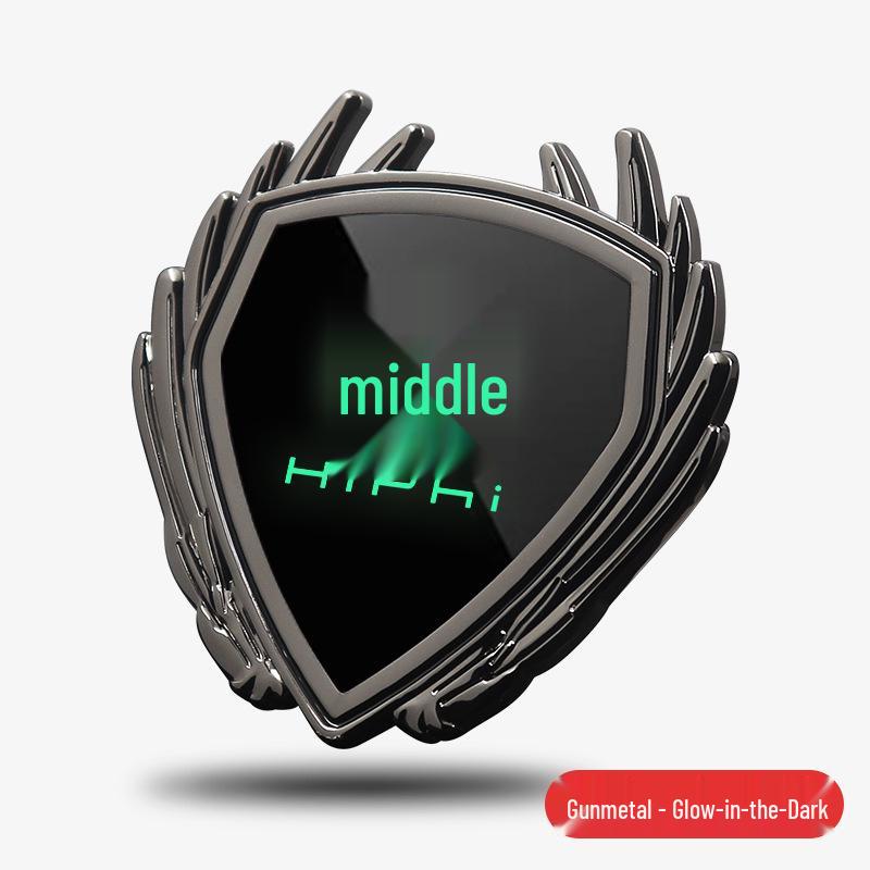 HiPhi X/Y/Z Car Metal Wing Badge - Decorative Car Emblem Sticker