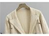 Women's Spring & Autumn High-End Knit Suit Set with Slimming Collar Coat & Hip Wrap Skirt