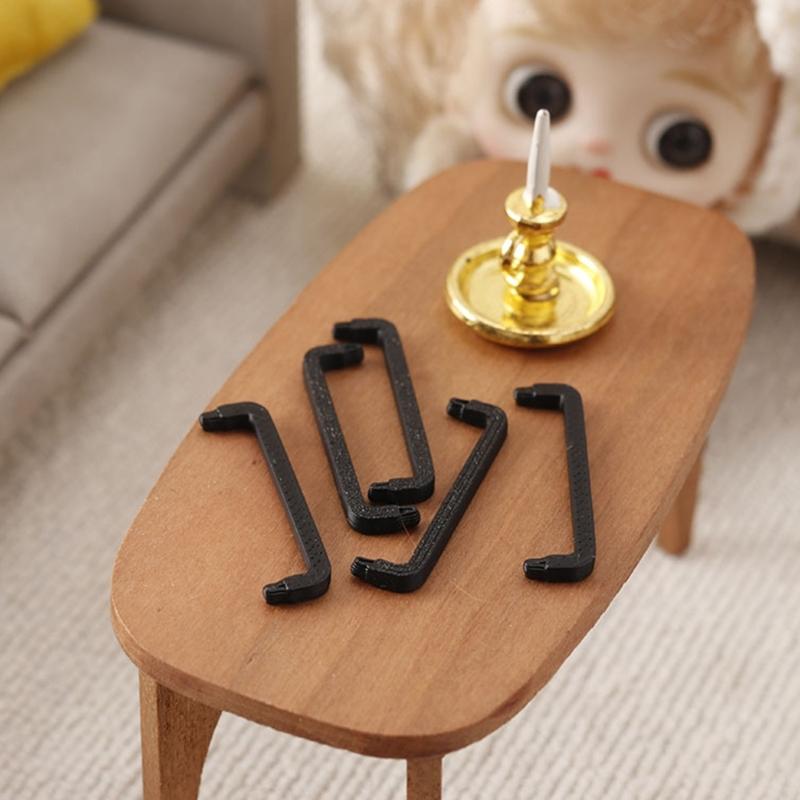 10pcs Furniture Handles Doll House Accessories 1/12 Miniature Cabinet Drawer Handle for Kids Creative Craft Project