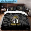 3pcs Powerful Football Crest Design Printed Bedding Set Duvet Cover Closure Includes 1 Duvet Cover & 2 Pillowcases Bedding Sets Home Decor Gifts