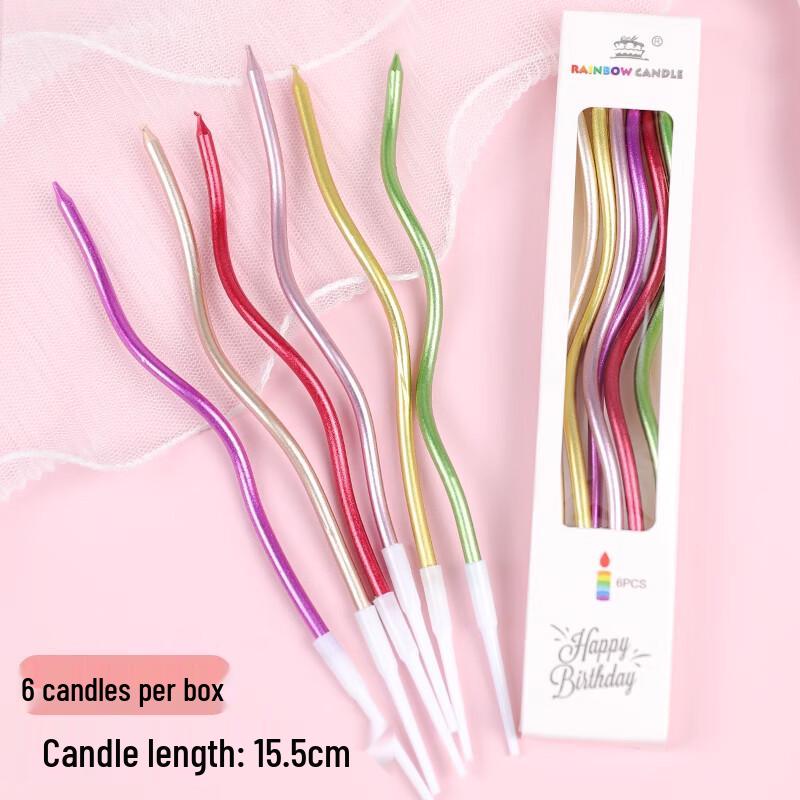 Ins Style Retro Curved Birthday Candles