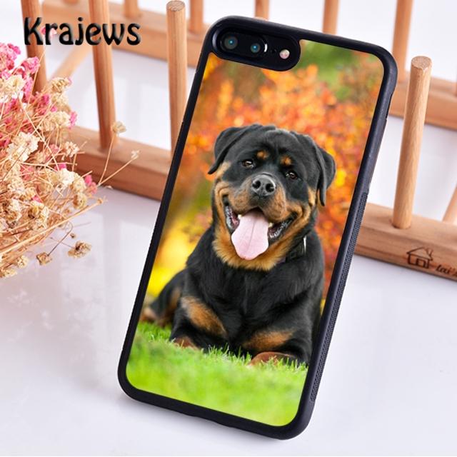 Krajews Cute Dog Puppy Rottweiler Phone Case Cover For iPhone 14 6s 7 8 Plus XR XS 11 12 13 Pro Max Samsung Galaxy S21 S22ultra