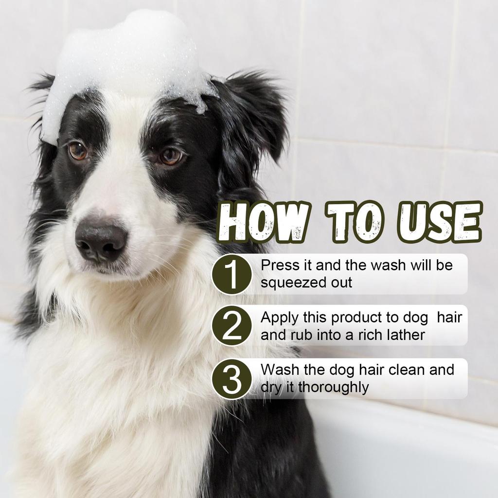 Relief Mud Shampoo For Dogs-Deep Cleansing, Remove Odors, Restores Damaged Dog Hair-Suitable for All Hair Types, 200ml