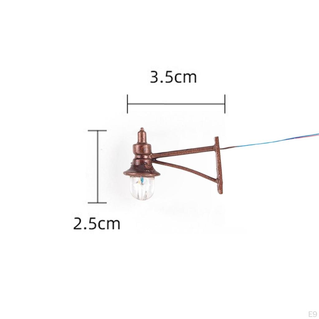 5Pcs 1/87 Scale Street Lights Simulation Decoration Durable Miniature Model Railway Lamps Lamp for