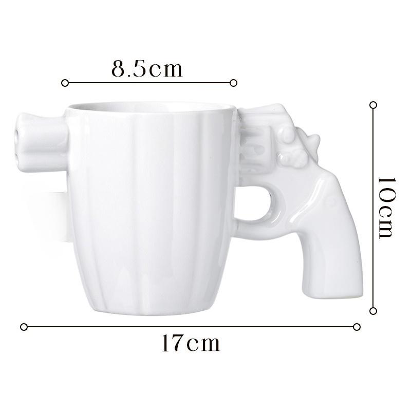 Mug Creative Revolver Shape Ceramic  Shape Coffee Cup Large Capacity Water Cup Home Furnishings