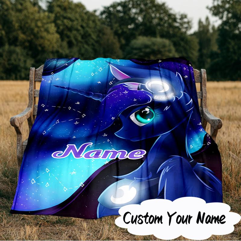 Custom Name Mythic Unicorn Dreams Blanket  Ideal Bedding Blanket Perfect for Travel, Camping, Living Rooms, Offices, Sofas, Fan Christmas gift