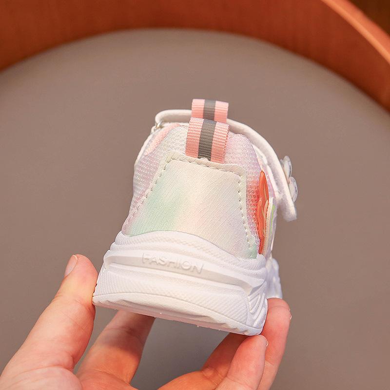 Children's shoes 2025 new spring and autumn breathable girls net shoes children's sports shoes baby toddler shoes 1-6 years old