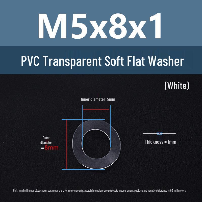 Yigu Transparent PVC Washer: Insulating Soft Rubber Gasket for Screws