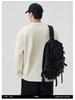 2025 Autumn/Winter Men's Trendy Heavyweight Round Neck Hoodie Pullover, Zippered Fake Two-Piece Long Sleeve Shirt