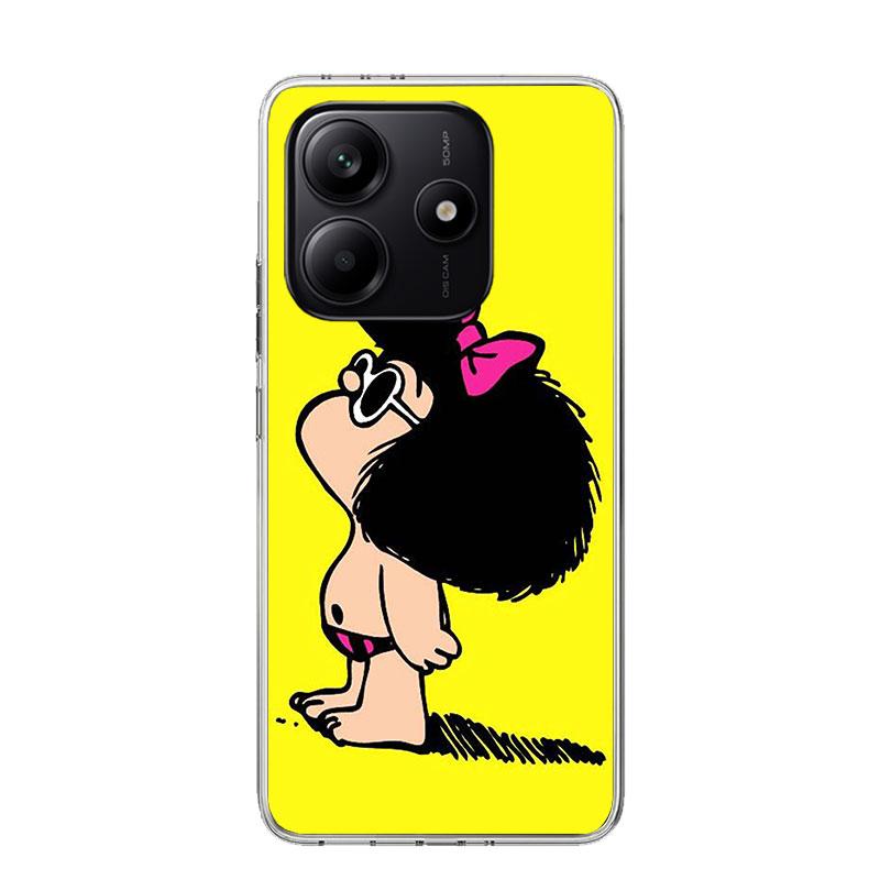 Cartoon Cute Mafalda Phone Case For Xiaomi Redmi Note 13 14 15 Pro Plus 12S 12 14S 11S 11E 10 10S 11 11T 5G 4G Cover Coque Redmi